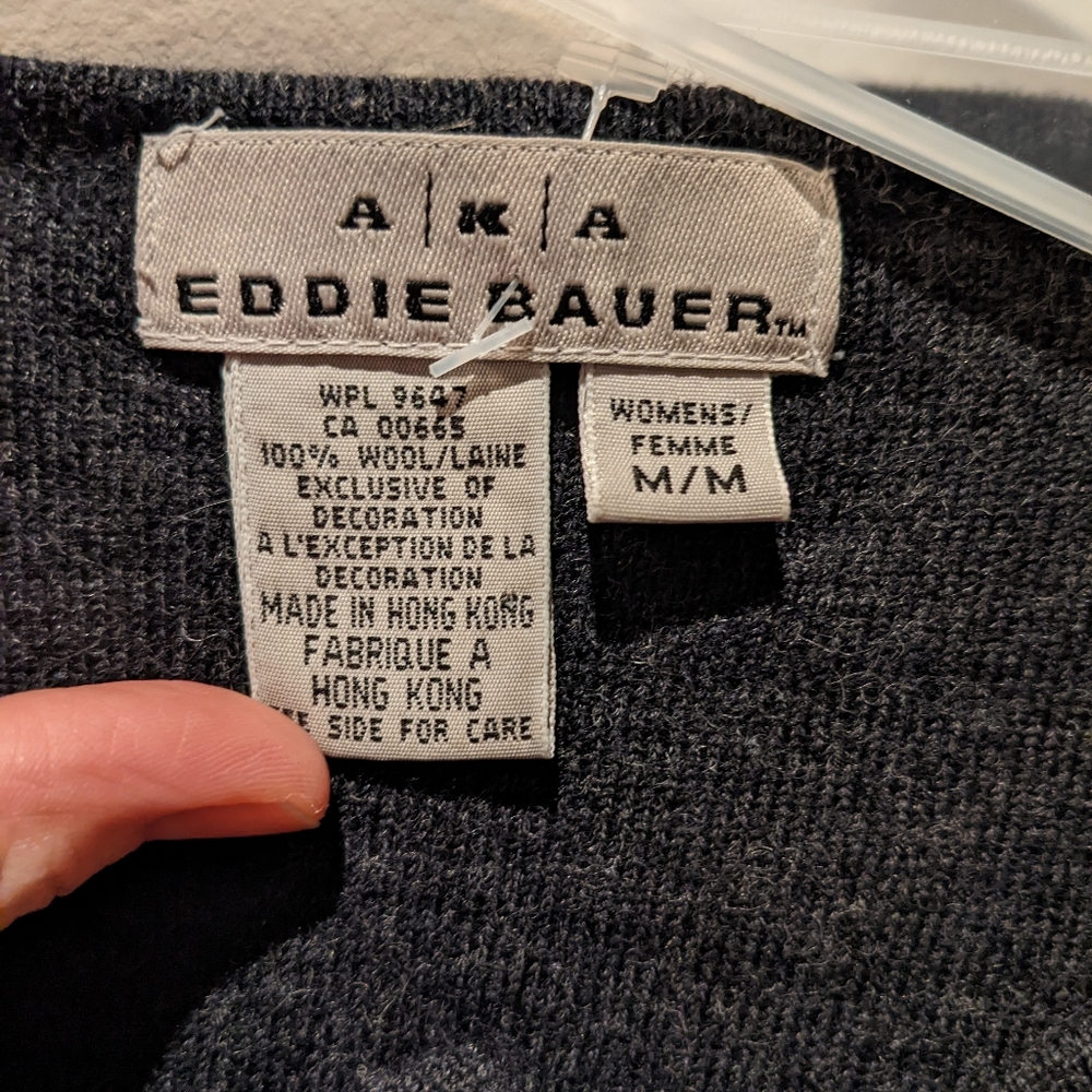 Eddie Bauer Embroidered Wool Cardigan - Picture 2 of 4